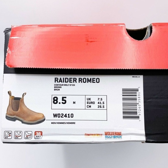 Wolverine Mens Raider Romeo Twin Gore Steel Toe - Picture 8 of 8